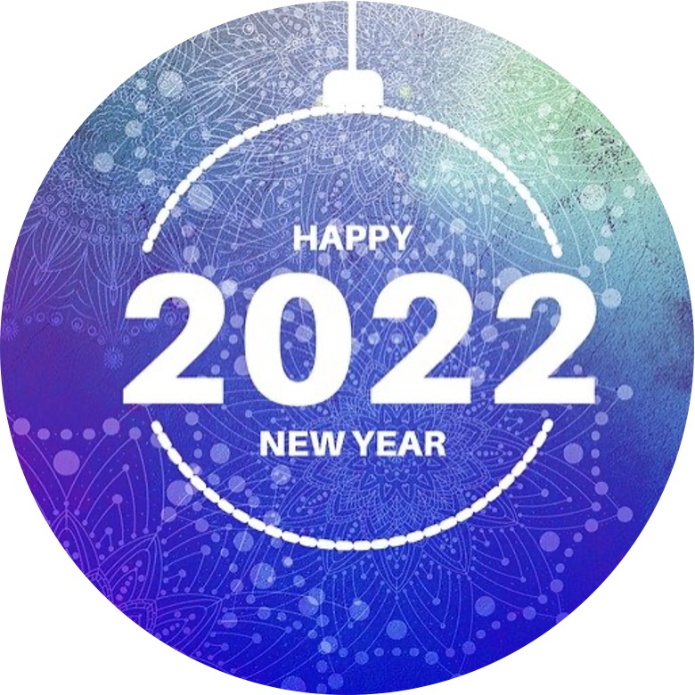 happy 2022 ornament